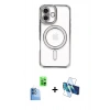 MARSİLYAN™- iPhone 16 Plus Kılıf Zirve Doku Prime - Siyah 3D Antistatik Seramik Nano Ekran Koruyucu + Raze Metal Kamera Lens - LT