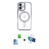 MARSİLYAN™- iPhone 16 Plus Kılıf Zirve Doku Prime - Siyah 3D Antistatik Seramik Nano Ekran Koruyucu + Raze Metal Kamera Lens - LT