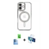 MARSİLYAN™- iPhone 16 Plus Kılıf Zirve Doku Prime - Siyah 3D Antistatik Seramik Nano Ekran Koruyucu + Raze Metal Kamera Lens - LT