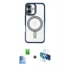 MARSİLYAN™- iPhone 16 Plus Kılıf Zirve Doku Prime - Siyah 3D Antistatik Seramik Nano Ekran Koruyucu + Raze Metal Kamera Lens - LT