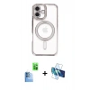 MARSİLYAN™- iPhone 16 Plus Kılıf Zirve Doku Prime - Siyah 3D Antistatik Seramik Nano Ekran Koruyucu + Raze Metal Kamera Lens - LT