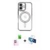 MARSİLYAN™- iPhone 16 Plus Kılıf Zirve Doku Prime - Siyah 3D Antistatik Seramik Nano Ekran Koruyucu + Raze Metal Kamera Lens - PE