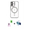 MARSİLYAN™- iPhone 16 Plus Kılıf Zirve Doku Prime - Siyah 3D Antistatik Seramik Nano Ekran Koruyucu + Raze Metal Kamera Lens - PE