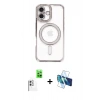 MARSİLYAN™- iPhone 16 Plus Kılıf Zirve Doku Prime - Siyah 3D Antistatik Seramik Nano Ekran Koruyucu + Raze Metal Kamera Lens - BZ