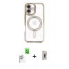 MARSİLYAN™- iPhone 16 Plus Kılıf Zirve Doku Prime - Siyah Bilvis 3D Cam Ekran Koruyucu + Raze Metal Kamera Lens - BZ
