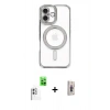 MARSİLYAN™- iPhone 16 Plus Kılıf Zirve Doku Prime - Siyah Bilvis 3D Cam Ekran Koruyucu + Raze Metal Kamera Lens - BZ