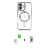 MARSİLYAN™- iPhone 16 Plus Kılıf Zirve Doku Prime - Siyah Bilvis 3D Cam Ekran Koruyucu + Raze Metal Kamera Lens - BZ