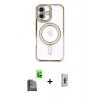 MARSİLYAN™- iPhone 16 Plus Kılıf Zirve Doku Prime - Siyah Bilvis 3D Cam Ekran Koruyucu + Raze Metal Kamera Lens - SH