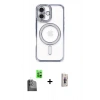 MARSİLYAN™- iPhone 16 Plus Kılıf Zirve Doku Prime - Siyah Bilvis 3D Cam Ekran Koruyucu + Raze Metal Kamera Lens - SH