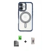 MARSİLYAN™- iPhone 16 Plus Kılıf Zirve Doku Prime - Siyah Bilvis 3D Cam Ekran Koruyucu + Raze Metal Kamera Lens - SH