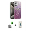 MARSİLYAN™- iPhone 16 Plus Kılıf Zirve Modern Prime - Şeffaf Pasifik Cam Ekran Koruyucu + Raze Metal Kamera Lens - SH