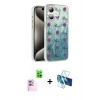 MARSİLYAN™- iPhone 16 Plus Kılıf Zirve Modern Prime - Siyah 3D Antistatik Cam Ekran Koruyucu + Raze Metal Kamera Lens - PE