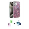 MARSİLYAN™- iPhone 16 Plus Kılıf Zirve Modern Prime - Siyah 3D Antistatik Cam Ekran Koruyucu + Raze Metal Kamera Lens - PE