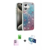 MARSİLYAN™- iPhone 16 Plus Kılıf Zirve Modern Prime - Siyah 3D Antistatik Cam Ekran Koruyucu + Raze Metal Kamera Lens - PE