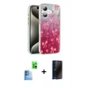 MARSİLYAN™- iPhone 16 Plus Kılıf Zirve Modern Prime - Siyah 3D Antistatik Hayalet Cam Ekran Koruyucu + Raze Metal Kamera Lens - LT