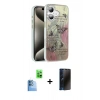 MARSİLYAN™- iPhone 16 Plus Kılıf Zirve Modern Prime - Siyah 3D Antistatik Hayalet Cam Ekran Koruyucu + Raze Metal Kamera Lens - LT
