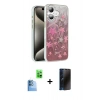 MARSİLYAN™- iPhone 16 Plus Kılıf Zirve Modern Prime - Siyah 3D Antistatik Hayalet Cam Ekran Koruyucu + Raze Metal Kamera Lens - LT