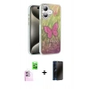 MARSİLYAN™- iPhone 16 Plus Kılıf Zirve Modern Prime - Siyah 3D Antistatik Hayalet Cam Ekran Koruyucu + Raze Metal Kamera Lens - PE