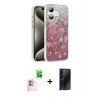 MARSİLYAN™- iPhone 16 Plus Kılıf Zirve Modern Prime - Siyah 3D Antistatik Hayalet Cam Ekran Koruyucu + Raze Metal Kamera Lens - PE