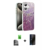 MARSİLYAN™- iPhone 16 Plus Kılıf Zirve Modern Prime - Siyah 3D Antistatik Hayalet Cam Ekran Koruyucu + Raze Metal Kamera Lens - SH