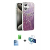 MARSİLYAN™- iPhone 16 Plus Kılıf Zirve Modern Prime - Siyah 3D Antistatik Seramik Nano Ekran Koruyucu + Raze Metal Kamera Lens - LT