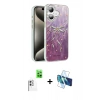 MARSİLYAN™- iPhone 16 Plus Kılıf Zirve Modern Prime - Siyah 3D Antistatik Seramik Nano Ekran Koruyucu + Raze Metal Kamera Lens - BZ