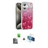 MARSİLYAN™- iPhone 16 Plus Kılıf Zirve Modern Prime - Siyah 3D Antistatik Seramik Nano Ekran Koruyucu + Raze Metal Kamera Lens - SH