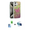 MARSİLYAN™- iPhone 16 Plus Kılıf Zirve Modern Prime - Siyah 3D Antistatik Seramik Nano Ekran Koruyucu + Raze Metal Kamera Lens - LT
