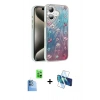 MARSİLYAN™- iPhone 16 Plus Kılıf Zirve Modern Prime - Siyah 3D Antistatik Seramik Nano Ekran Koruyucu + Raze Metal Kamera Lens - LT