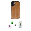 MARSİLYAN™- iPhone 16 Plus Kılıf Zirve Yansıma Serisi - Şeffaf Pasifik Cam Ekran Koruyucu + Raze Metal Kamera Lens - PE
