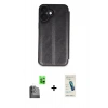 MARSİLYAN™- iPhone 16 Plus Kılıf Zirve Yansıma Serisi - Şeffaf Pasifik Cam Ekran Koruyucu + Raze Metal Kamera Lens - SH
