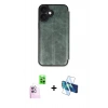 MARSİLYAN™- iPhone 16 Plus Kılıf Zirve Yansıma Serisi - Siyah 3D Antistatik Seramik Nano Ekran Koruyucu + Raze Metal Kamera Lens - PE