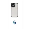 MARSİLYAN™- iPhone 16 Pro Kılıf Ahenk Çizgi Serisi - Siyah 3D Antistatik Seramik Nano Ekran Koruyucu