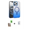 MARSİLYAN™- iPhone 16 Pro Kılıf Ahenk Doku Özel Seri - Siyah Bilvis 0.18mm Plus Cam Ekran Koruyucu + Raze Metal Kamera Lens - CLTM