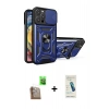 MARSİLYAN™- iPhone 16 Pro Kılıf Ahenk Klasik - Şeffaf Pasifik Cam Ekran Koruyucu + Raze Metal Kamera Lens - CLTM