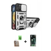 MARSİLYAN™- iPhone 16 Pro Kılıf Ahenk Klasik - Siyah 360 Mat Full Body Arka Koruyucu + Raze Metal Kamera Lens - CLTM
