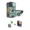 MARSİLYAN™- iPhone 16 Pro Kılıf Ahenk Klasik - Siyah 3D Antistatik Mat Seramik Nano Ekran Koruyucu + Siyah Raze Metal Kamera Lens