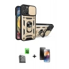 MARSİLYAN™- iPhone 16 Pro Kılıf Ahenk Klasik - Siyah 3D Antistatik Mat Seramik Nano Ekran Koruyucu + Siyah Raze Metal Kamera Lens