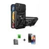 MARSİLYAN™- iPhone 16 Pro Kılıf Ahenk Klasik - Siyah 3D Antistatik Mat Seramik Nano Ekran Koruyucu + Siyah Raze Metal Kamera Lens