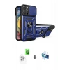 MARSİLYAN™- iPhone 16 Pro Kılıf Ahenk Klasik - Siyah 3D Antistatik Seramik Nano Ekran Koruyucu + Raze Metal Kamera Lens - BZ