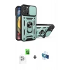 MARSİLYAN™- iPhone 16 Pro Kılıf Ahenk Klasik - Siyah 3D Antistatik Seramik Nano Ekran Koruyucu + Raze Metal Kamera Lens - BZ