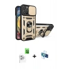 MARSİLYAN™- iPhone 16 Pro Kılıf Ahenk Klasik - Siyah 3D Antistatik Seramik Nano Ekran Koruyucu + Raze Metal Kamera Lens - BZ