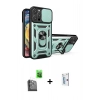MARSİLYAN™- iPhone 16 Pro Kılıf Ahenk Klasik - Siyah Bilvis 0.18mm Plus Cam Ekran Koruyucu + Raze Metal Kamera Lens - SH