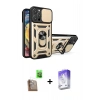 MARSİLYAN™- iPhone 16 Pro Kılıf Ahenk Klasik - Siyah Bilvis 5in1 3D Magic Cam Ekran Koruyucu + Raze Metal Kamera Lens - CLTM