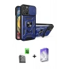 MARSİLYAN™- iPhone 16 Pro Kılıf Ahenk Klasik - Siyah Bilvis 5in1 3D Magic Cam Ekran Koruyucu + Raze Metal Kamera Lens - SH