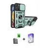 MARSİLYAN™- iPhone 16 Pro Kılıf Ahenk Klasik - Siyah Bilvis 5in1 3D Magic Cam Ekran Koruyucu + Raze Metal Kamera Lens - SH