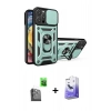 MARSİLYAN™- iPhone 16 Pro Kılıf Ahenk Klasik - Siyah Bilvis 5in1 5D Magic Hayalet Cam Ekran Koruyucu + Raze Metal Kamera Lens - SH