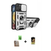 MARSİLYAN™- iPhone 16 Pro Kılıf Ahenk Klasik - Siyah Buffer Cam Ekran Koruyucu + Raze Metal Kamera Lens - CLTM