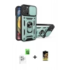 MARSİLYAN™- iPhone 16 Pro Kılıf Ahenk Klasik - Siyah Buffer Cam Ekran Koruyucu + Raze Metal Kamera Lens - BZ
