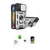 MARSİLYAN™- iPhone 16 Pro Kılıf Ahenk Klasik - Siyah Buffer Cam Ekran Koruyucu + Raze Metal Kamera Lens - BZ